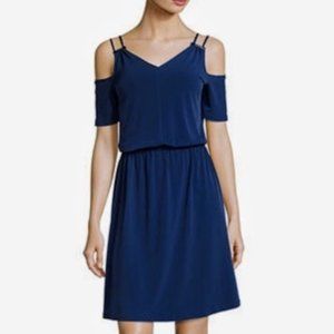 Michael Kors Blue Cold Shoulder Dress